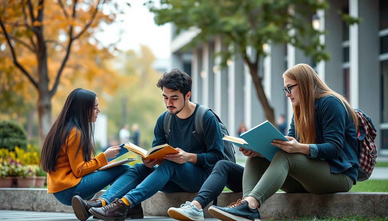 Students working in research laboratory