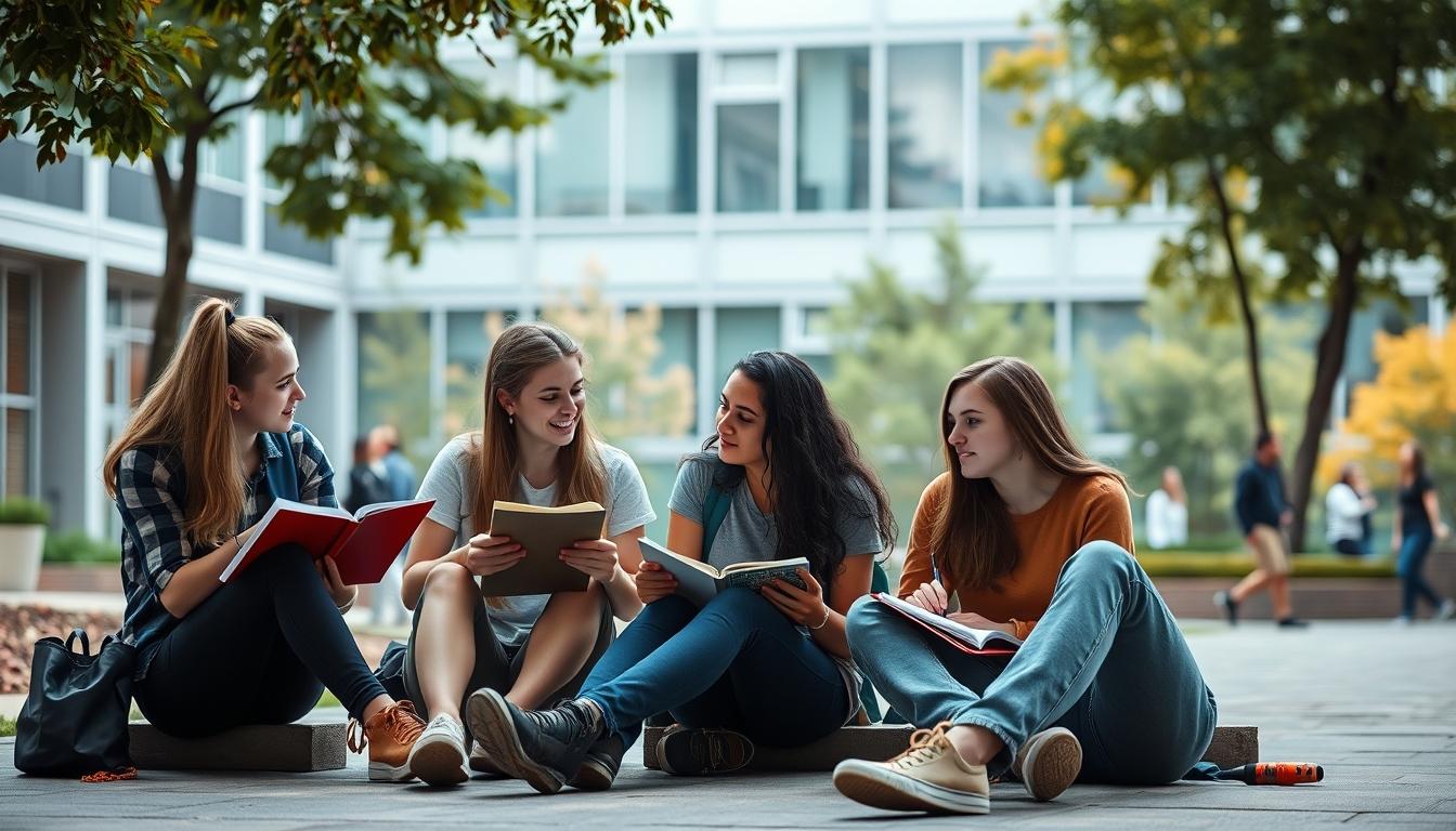 Structured study materials and learning resources on a desk